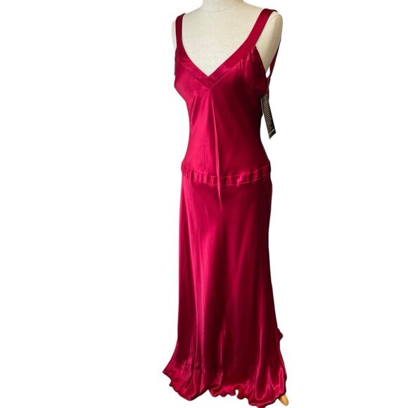 Red Satin Dress ASO How To Lose a Guy in 10 Days Formal Maxi NWT 12P - Picture 3 of 13